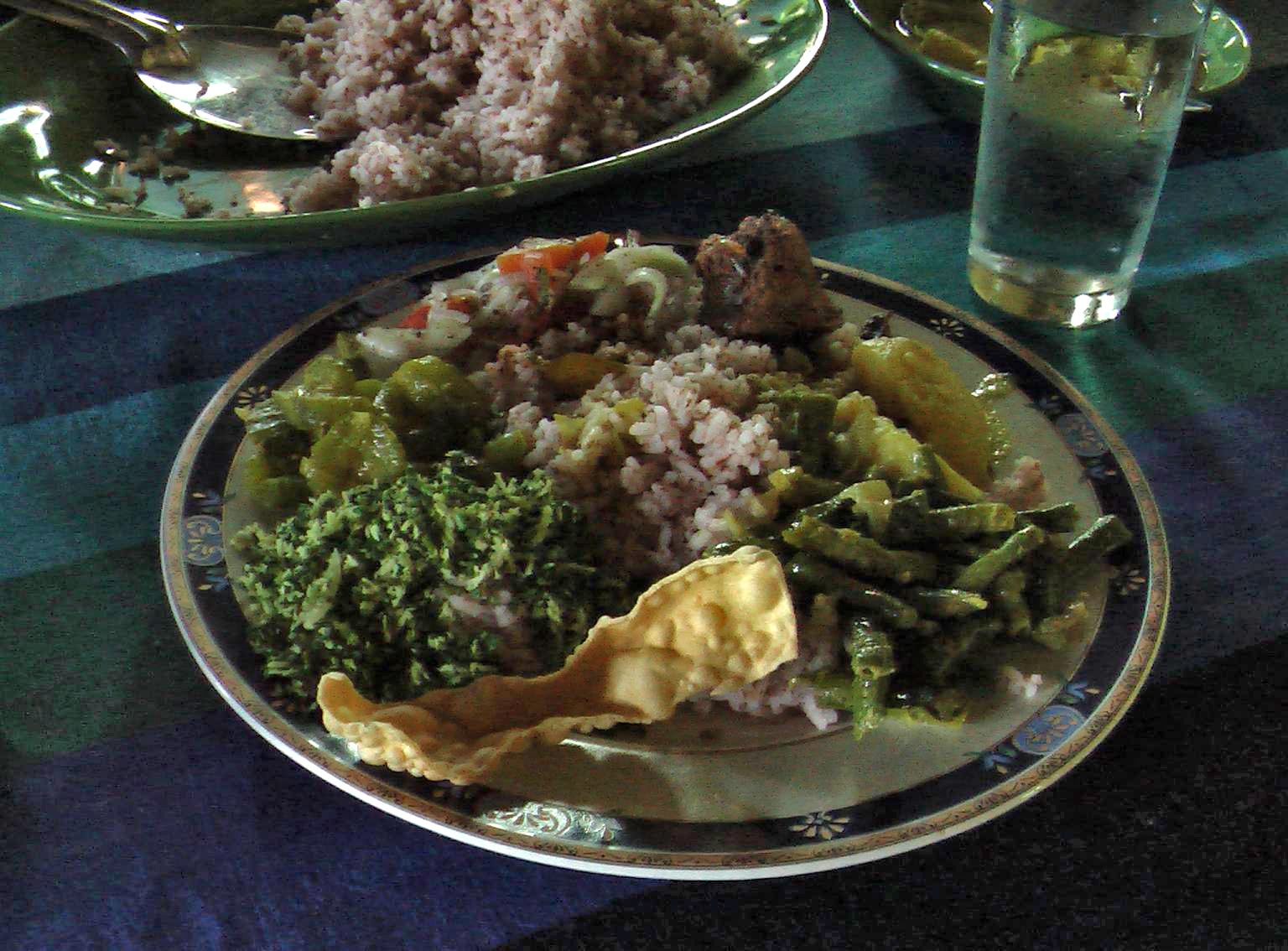 Sri Lankan rice and curry
